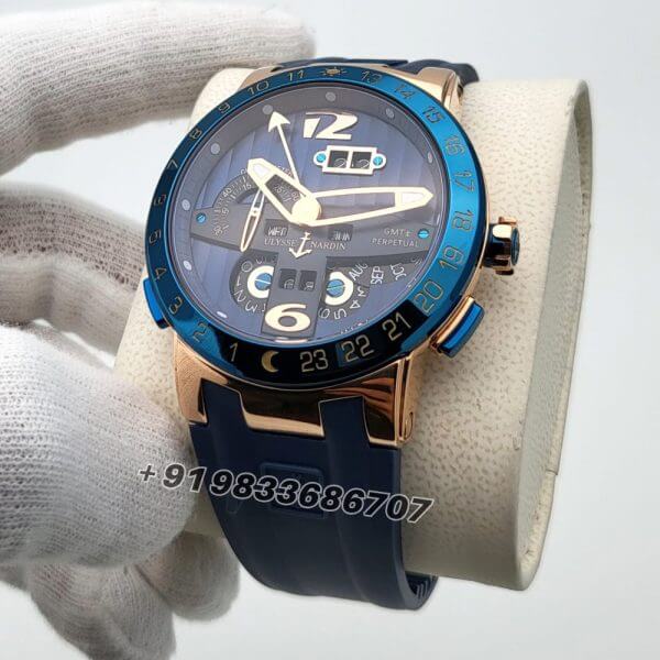 Ulysse Nardin El Toro Blue Rose Gold Super High Quality Swiss Automatic Watch