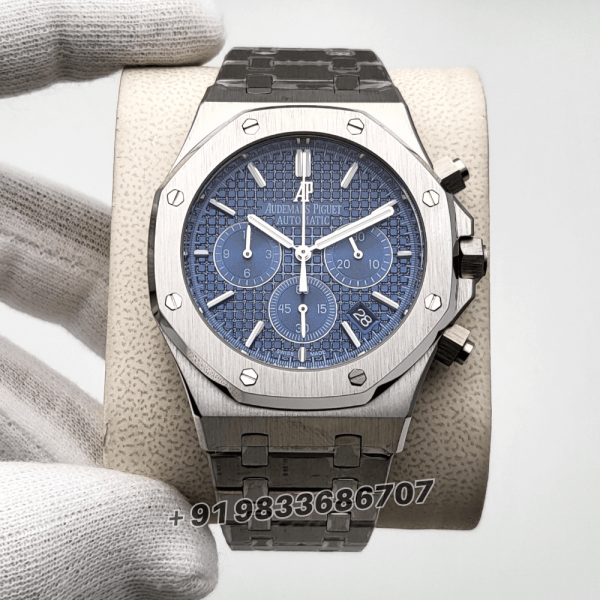 AudemarsPiguetRoyalOakChronographStainlessSteelBlueDial41mmSuperHighQualityCloneWatch_1