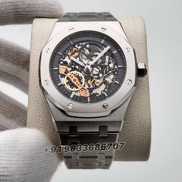 AudemarsPiguetRoyalOakSkeletonSilverDialSuperHighQualitySwissAutomaticWatch_2