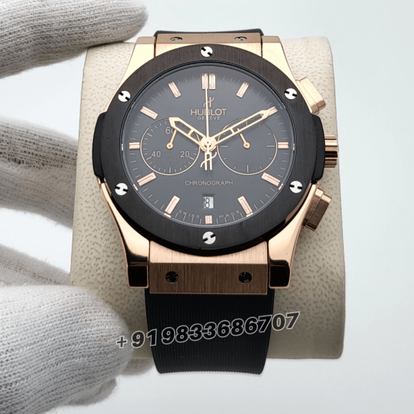 HublotClassicFusionBlackCeramicChronographRubberStrapSuperHighQualityWatch_1