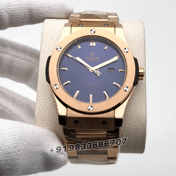 HublotClassicFusionRoseGoldBlueDialSuperHighQualitySwissAutomaticWatch_1