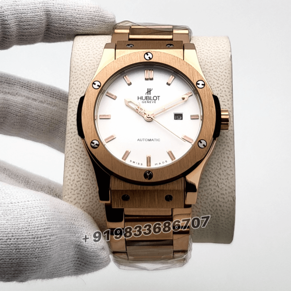 HublotClassicFusionRoseGoldWhiteDialSuperHighQualitySwissAutomaticWatch_1