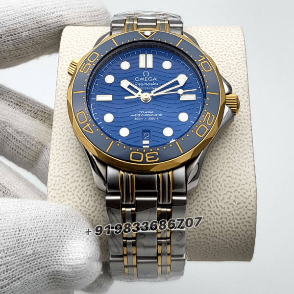 OmegaSeamasterDiver300MDualToneBlueDialHighQualitySwissAutomaticWatch_1