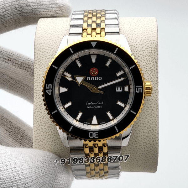 RadoCaptainCookHrithikRoshanSpecialEditionGold_SilverBlackDialHighQualitySwissAutomaticWatch_1