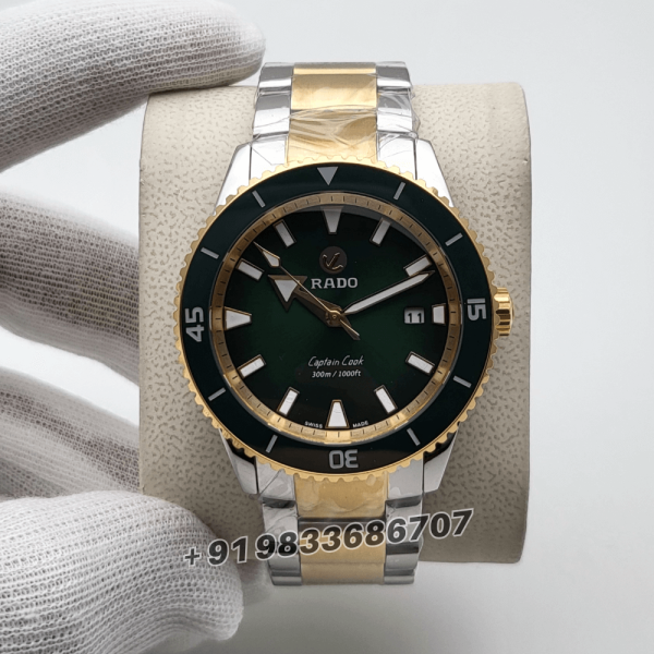 RadoCaptainCookHrithikRoshanSpecialEditionGold_SilverGreenDialSuperHighQualitySwissAutomaticWatch_1