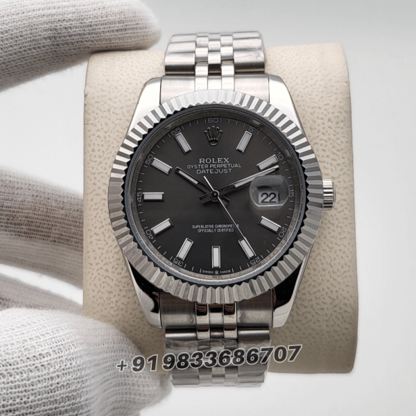 RolexDatejustStickMarkerSlateDial41mmSuperHighQualitySwissAutomaticFirstCopyWatch_1