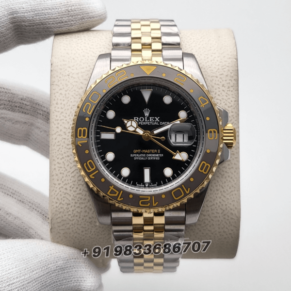 RolexGMTMasterIIDualToneBlackDialJubileeBracelet40mmSuperHighQualitySwissAutomaticWatch_1