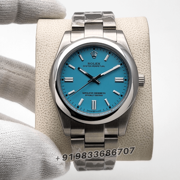 RolexOysterPerpetualSilverBlueDialSuperHighQualitySwissAutomaticWatch_1