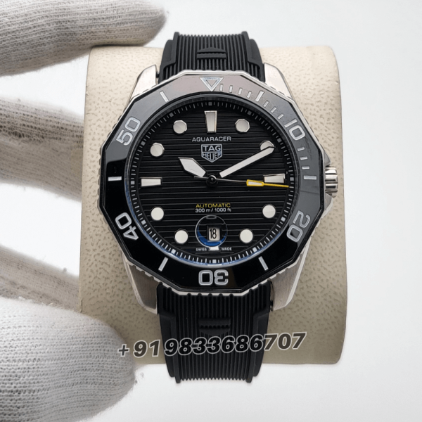 TagHeuerAquaracerProfessional300DateBlackDial43mmSuperHighQualitySwissAutomaticWatch_1