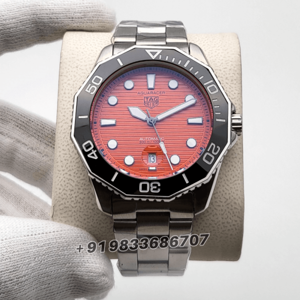 TagHeuerAquaracerProfessional300StainlessSteelOrangeDiver43mmSuperHighQualitySwissAutomaticFirstCopyWatch_1