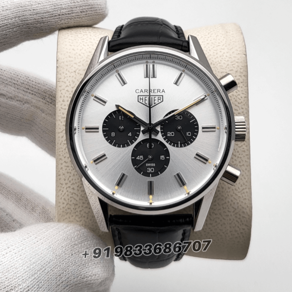 TagHeuerCarrera60thAnniversaryChronographWhiteDial39mmSuperHighQualityCloneWatch_1