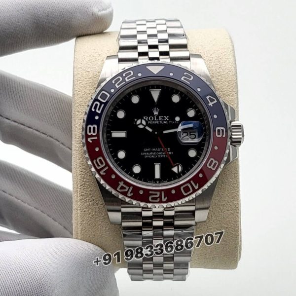 Rolex GMT Master II Pepsi Jubilee Bracelet 40mm Exact 1:1 Top Quality Super Clone Replica Swiss ETA 3285 Automatic Movement Watch